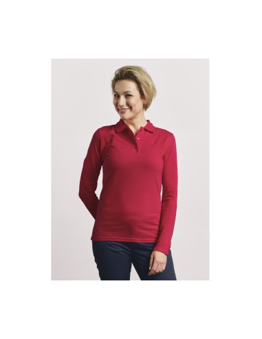 P-4605-Womens Heavy Polo Long Sleeve